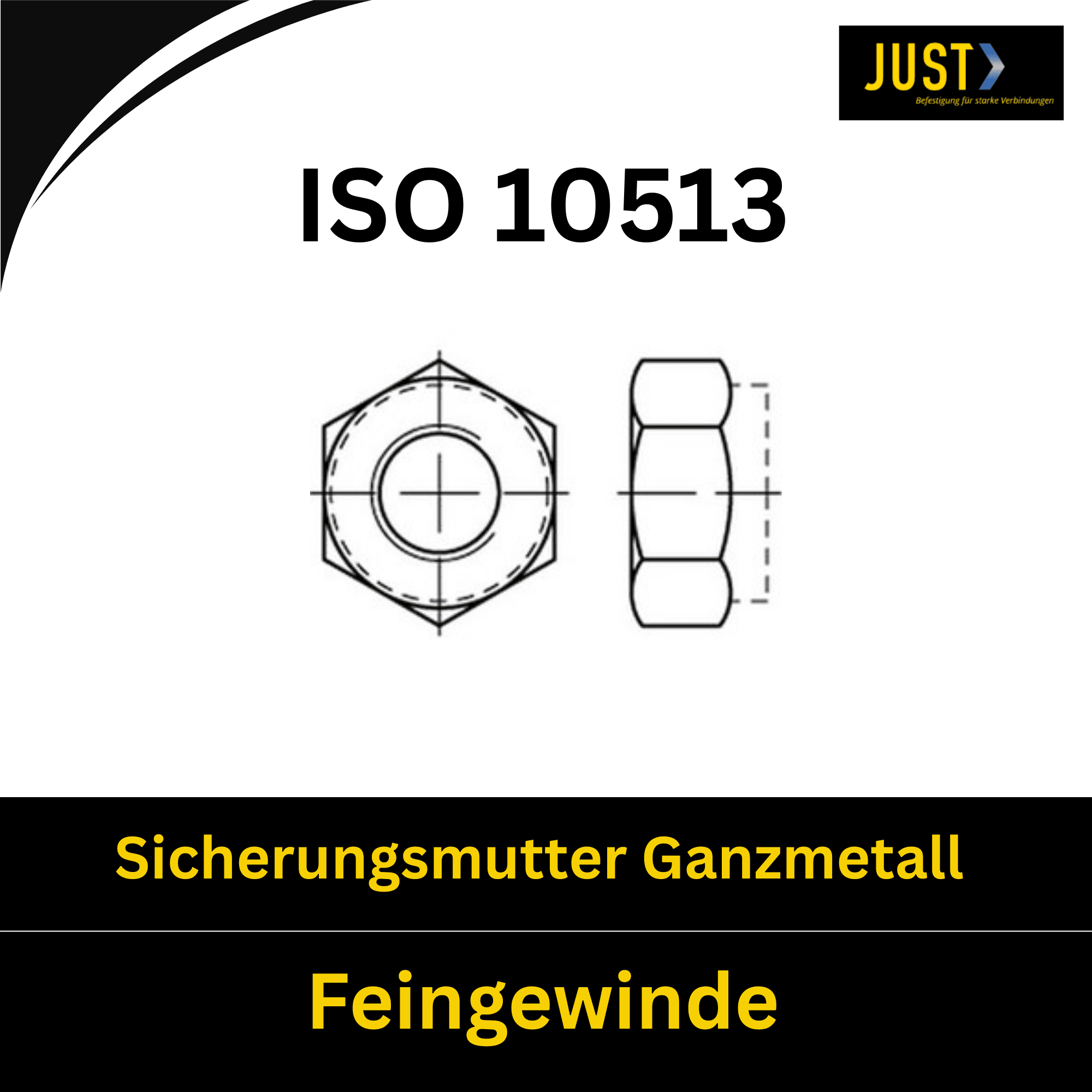 Bild für Kategorie ISO 10513 ➤ Sicherungsmutter Ganzmetall (Feingewinde)